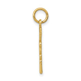 10k Yellow Gold Caduceus RPN Pendant, Registered Practical Nurse Medical Symbol Charm