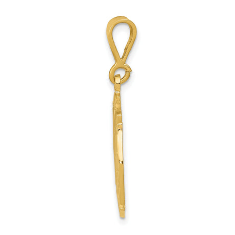 10k Yellow Gold Firefighter Maltese Cross Pendant with Helmet Axe Hydrant and Ladder Symbols