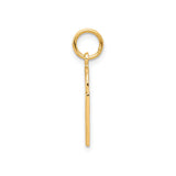 10k Yellow Gold Basketball Hoop Pendant with Ball, Sports Charm for Men and Women