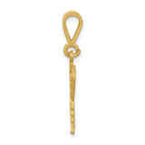 10k Yellow Gold Butterfly Pendant with Cut-Out Wing Detail, Nature-Inspired Design for Women