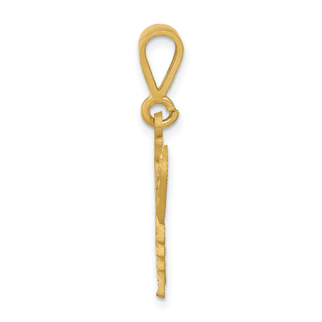 10k Yellow Gold Butterfly Pendant with Cut-Out Wing Detail, Nature-Inspired Design for Women