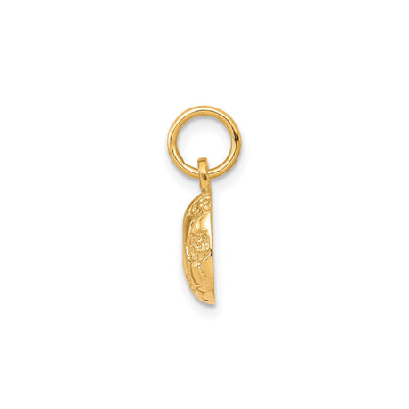 10k Yellow Gold Soccer Ball Pendant, Textured 3D Sports Charm for Men and Women