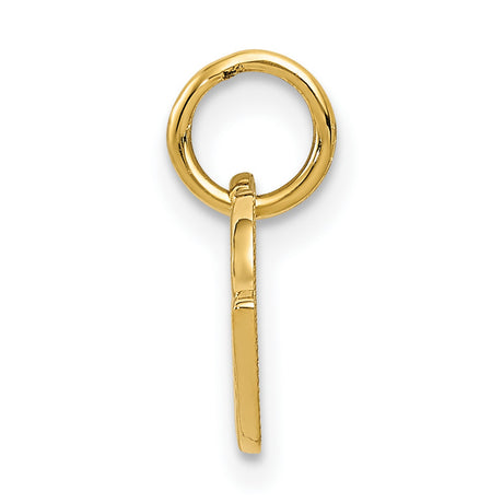 10k Yellow Gold Pendant, Crossed Racing Flags Design, Motorsport Jewelry for Car Enthusiasts