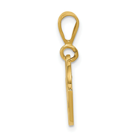 10k Yellow Gold Pendant with Crossed Checkered Flags, Racing Theme for Men and Car Enthusiasts