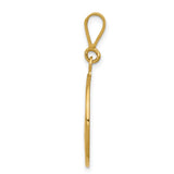 Polished Satin Angel Charm Pendant in Real 10k Yellow Gold