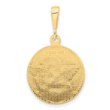 Polished Satin Angel Charm Pendant in Real 10k Yellow Gold