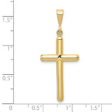 Cross Charm Pendant in Real 10k Yellow Gold