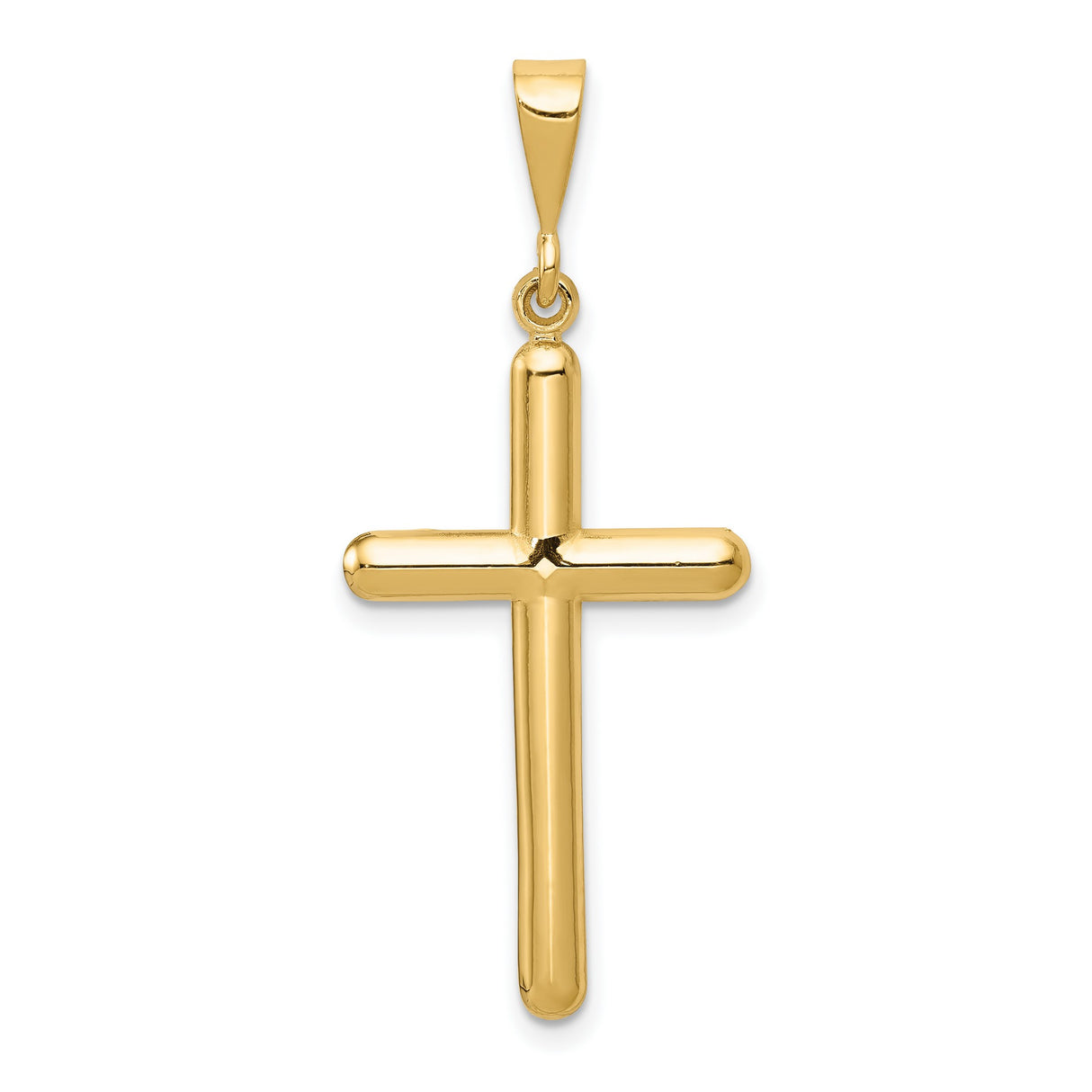 Cross Charm Pendant in Real 10k Yellow Gold