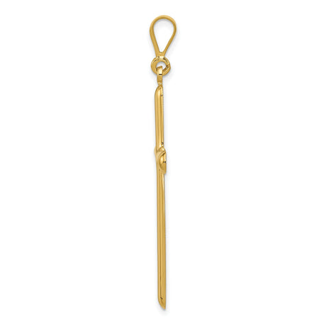 Cross Charm Pendant in Real 10k Yellow Gold