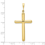 Cross Charm Pendant in Real 10k Yellow Gold