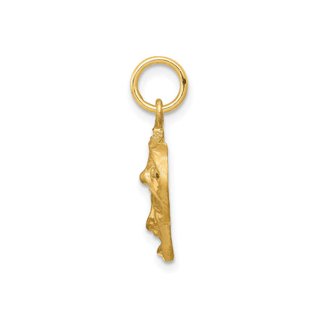 10k Yellow Gold Pendant, Comedy and Tragedy Drama Masks for Theater Lovers
