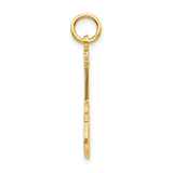 10k Yellow Gold Guitar Pendant, Detailed Acoustic Guitar Design, Music Charm Jewelry for Musicians