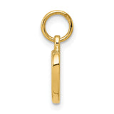 10k Yellow Gold Heart Pendant, Openwork Design, Minimalist Charm for Women