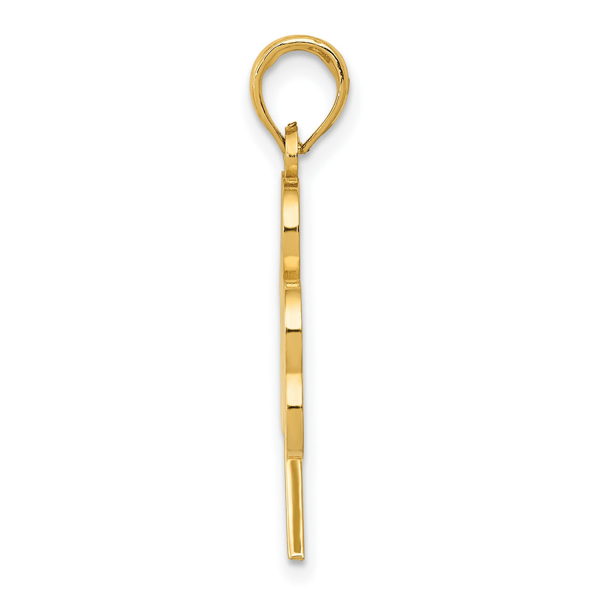 10k Yellow Gold Shamrock Pendant with Green Enamel, Three-Leaf Clover, Irish Heritage Jewelry