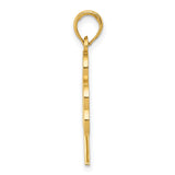 10k Yellow Gold Shamrock Pendant with Green Enamel, Three-Leaf Clover, Irish Heritage Jewelry