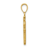 10k Yellow Gold Snowflake Pendant with Six-Point Design, Winter-Inspired Charm