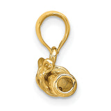 10k Yellow Gold Diploma Scroll Pendant with Bow Tie, Graduation Charm, Unisex Academic Jewelry