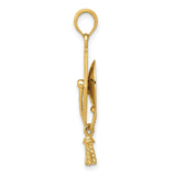 10k Yellow Gold Graduation Cap Pendant with Detailed Tassel, Unisex Academic Charm