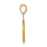 10k Yellow Gold Pendant, Peace Sign Symbol, Retro Boho Charm for Women or Unisex Wear