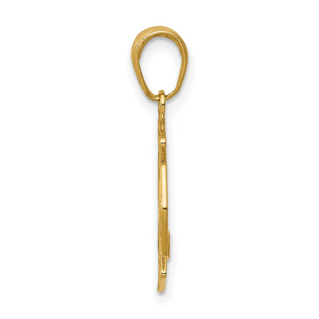 10k Yellow Gold Firefighter Cross Pendant with Saint Florian Engraving and FD Maltese Cross