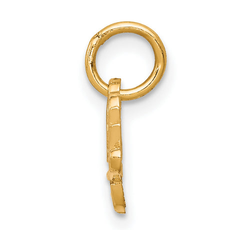 10k Yellow Gold I Love You Script Pendant, Romantic Charm for Women