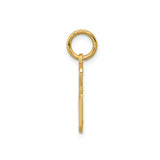 10k Yellow Gold Sexy Pendant Charm, Polished and Textured Statement Jewelry for Women