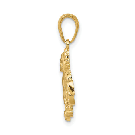 10k Yellow Gold Dragon Pendant with Chinese Zodiac Design for Men and Unisex Wear
