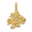 10k Yellow Gold Dragon Pendant with Chinese Zodiac Design for Men and Unisex Wear