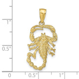 10k Yellow Gold Scorpion Pendant, Detailed Zodiac Scorpio Symbol, Astrology Jewelry for Men or Unisex