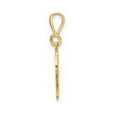 10k Yellow Gold Heart Pendant with Open Filigree Scroll Design for Women
