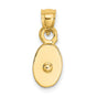 10k Yellow Gold Mezuzah Pendant with Raised Dot Symbol, Minimalist Jewish Charm for Women