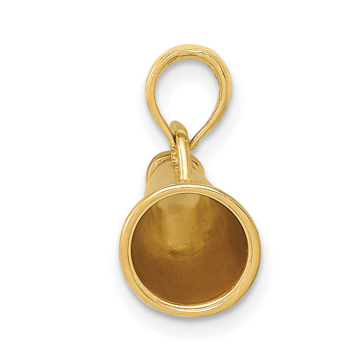 10k Yellow Gold Megaphone Pendant, Cheerleader Sports Charm, Team Spirit Jewelry