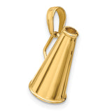 10k Yellow Gold Megaphone Pendant, Cheerleader Sports Charm, Team Spirit Jewelry
