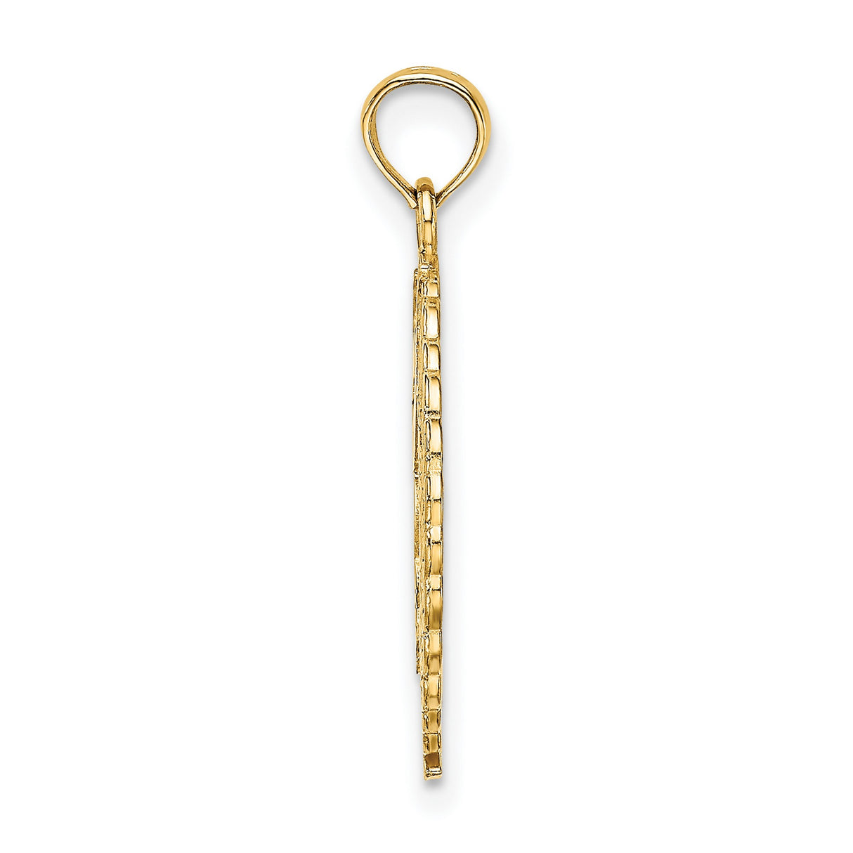 10k Yellow Gold Gymnast Pendant with Laurel Wreath Frame, Arabesque Pose Charm