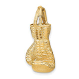 10k Yellow Gold Boxing Glove Pendant, Realistic Laced Design, Sports Jewelry for Men or Unisex