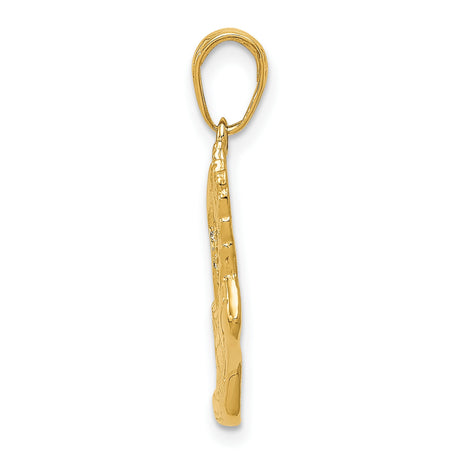 10k Yellow Gold Pendant, Winged Sneaker Design, Mythology Inspired Track and Field Charm