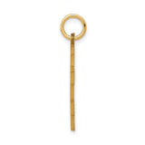 10k Yellow Gold Cross Pendant with Radiant Finish, Eastern Orthodox Religious Design