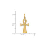 10k Yellow Gold Ankh Cross Pendant, Spiritual Egyptian Symbol for Men and Women