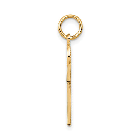 10k Yellow Gold Ankh Cross Pendant with Openwork Design, Egyptian Style Religious Jewelry