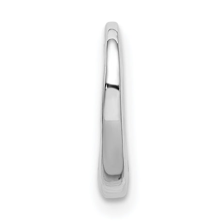 10k White Gold Heart Pendant, Open Design Minimalist Jewelry for Women