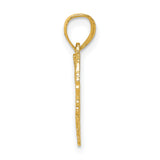 10k Yellow Gold Heart Pendant with Floral and Vine Detailing, Vintage-Inspired Design for Women