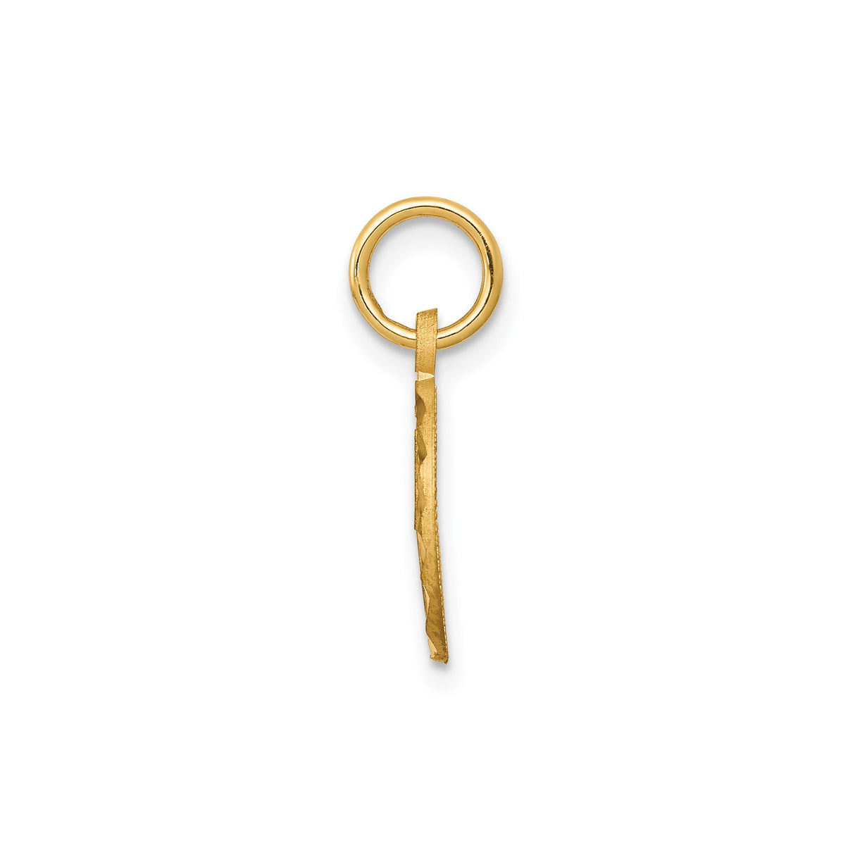 10k Yellow Gold Pendant with Textured Circular Frame and Detailed Cross Design