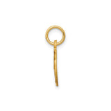 10k Yellow Gold Pendant with Textured Circular Frame and Detailed Cross Design