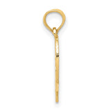 10k Yellow Gold Heart Pendant with Floral Detailing and Number 13 Charm