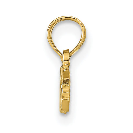 10k Yellow Gold Nurse Pendant with Polished Script Word Charm for Women