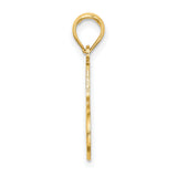 #1 MOTHER Charm Pendant in Real 10k Yellow Gold