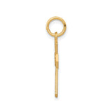 10k Yellow Gold Cross Pendant with Tapered Openwork Design, Unisex Religious Jewelry