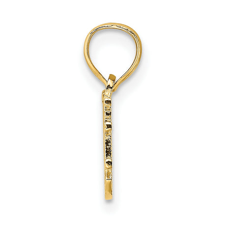 10k Yellow Gold Someone Special Pendant with Stylized Lettering, Unisex Message Charm