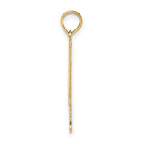 10k Yellow Gold Pendant with Number One Dad Baseball Bat Design for Men