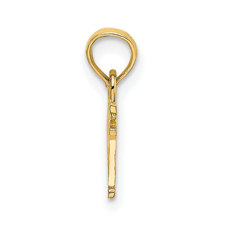 10k Yellow Gold Papá Pendant, Bold Block Letters, Spanish Dad Charm for Men